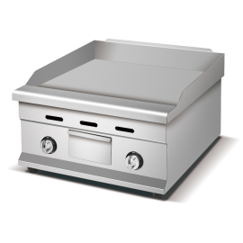 Płyta Grillowa Gazowa - Gładka - 2 Strefy Grzewcze