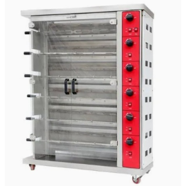 Rożen gazowy do kurczaka - 6 szpikulców - kółka - na 30 kurczaków