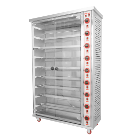 Rożen gazowy do kurczaka - 9 szpikulców - kółka - na 45 kurczaków