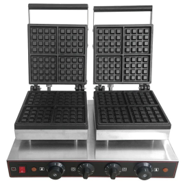 Gofrownica Podwójna - 8 szt Gofry Belgijskie Kwadratowe