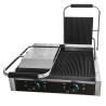 Grill kontaktowy podwójny ryflowany 3.6kW | Opiekacz panini 50-300°C Elektryczny