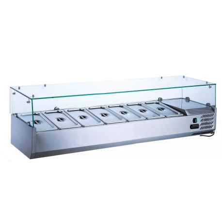 Nadstawka Chłodnicza 150cm – Witryna Sałatkowa 7x GN 1/4