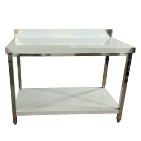 Stół Gastronomiczny 150x60x85 Nierdzewny INOX z Półką + Rant