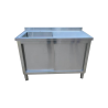 Zlewu Jednokomorowego z szafką 1200x600x850 mm komora po lewej ociekacz po prawej drzwi przesuwne