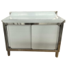 Stół Gastronomiczny Zabudowany 1200x600x850 mm INOX Drzwi Przesuwne Półka Rant
